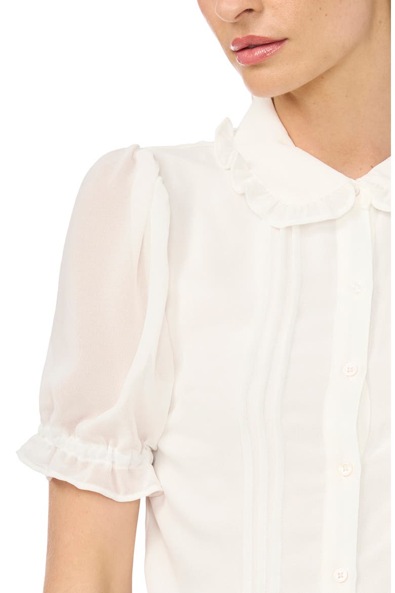 Pintuck Chiffon Shirt, Alternate, color, NEW IVORY