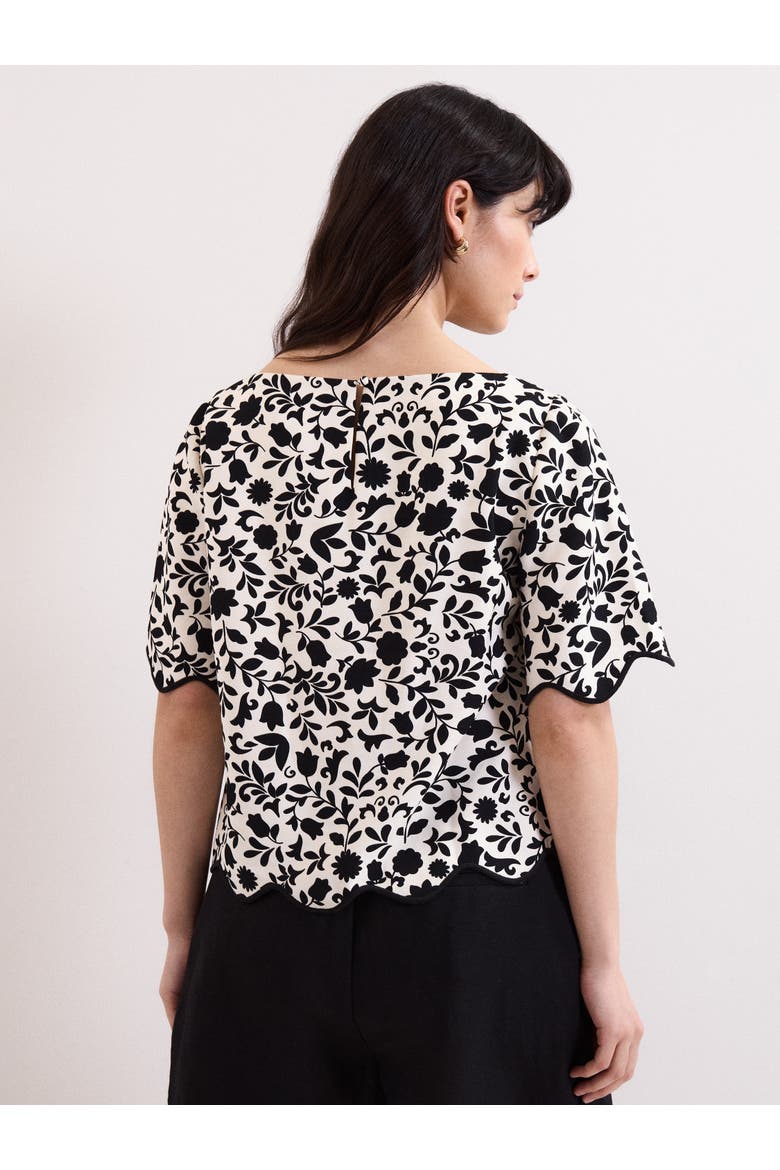 Abi Printed Top, Alternate, color, Black/Ivory