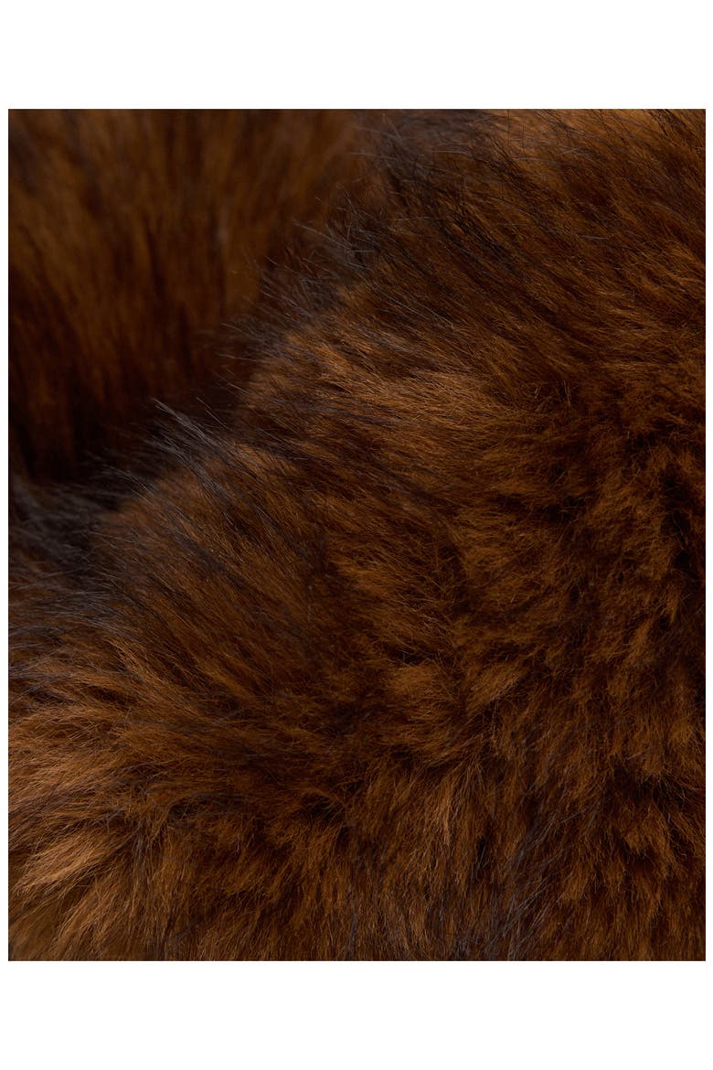 Faux Fur Scarf, Alternate, color, BROWN