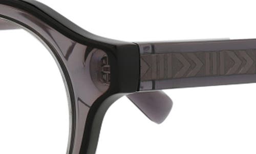 Maui Jim Core 49mm Round Optical Glasses In Grey Grey Transparent