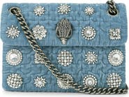 Kurt Geiger London Mini Kensington Velvet Crossbody Bag