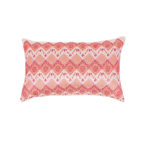 Darla Woven Geometric Diamond Cotton Decorative Throw Pillow, 14" x 22"