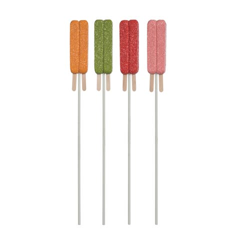 Foam Double Stick Popsicle Picks Set of 4 Multicolored for Spring Home Decor