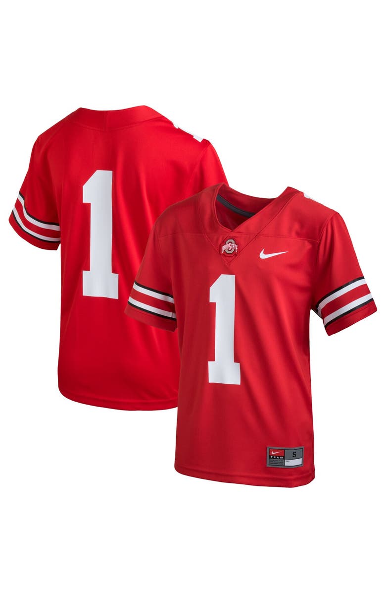 Nike Youth Nike #1 Scarlet Ohio State Buckeyes Team Replica Football Jersey, Main, color, Scarlet