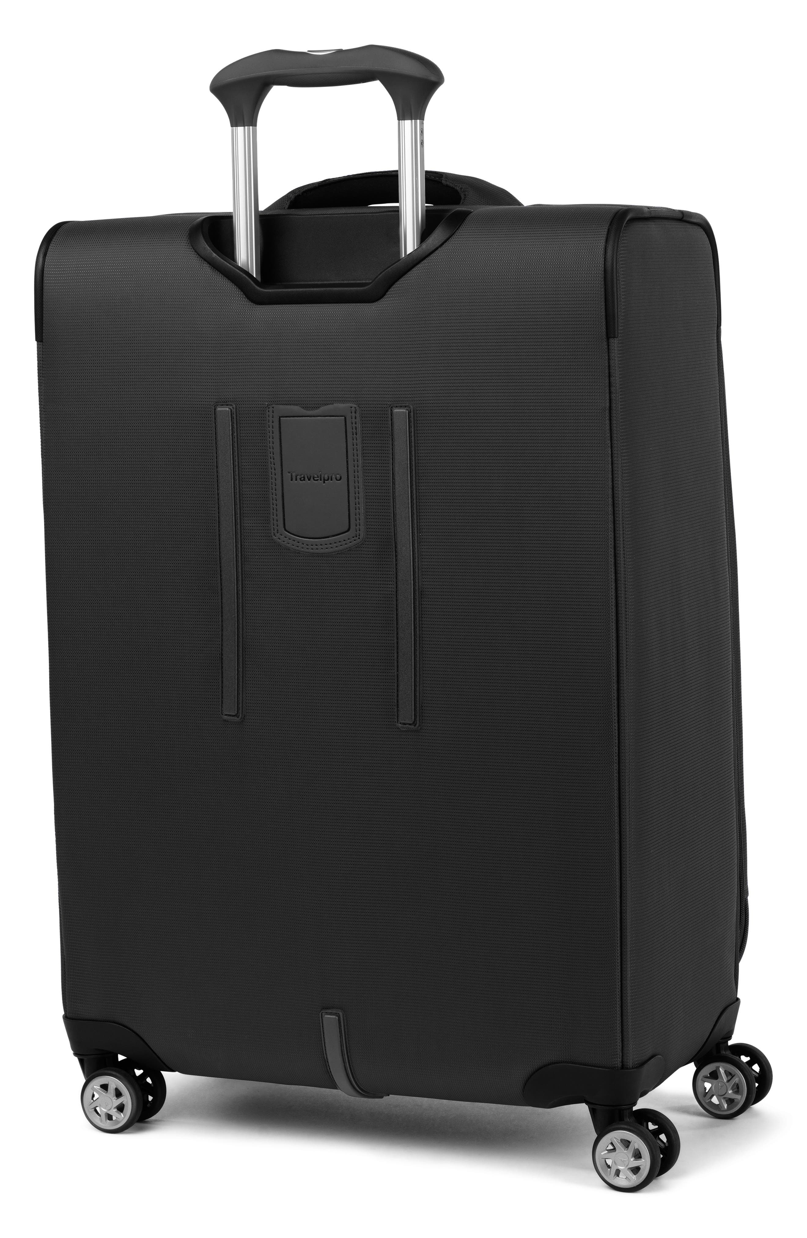 TRAVELPRO WAB6 Medium Checked Expandable Softside Spinner Luggage, Alternate, color, Black