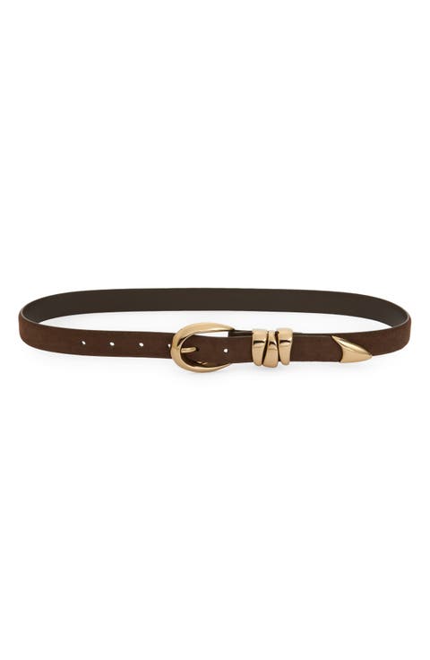 Triple Keeper Suede Belt