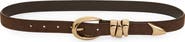 Madewell Triple Keeper Suede Belt