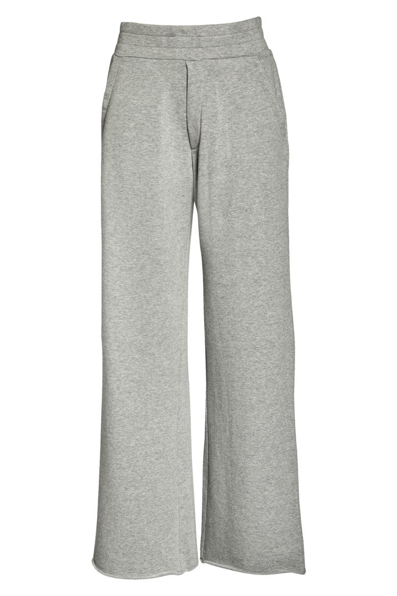 Gabi Wide Leg Lounge Pants, Alternate, color, GREY HEATHER