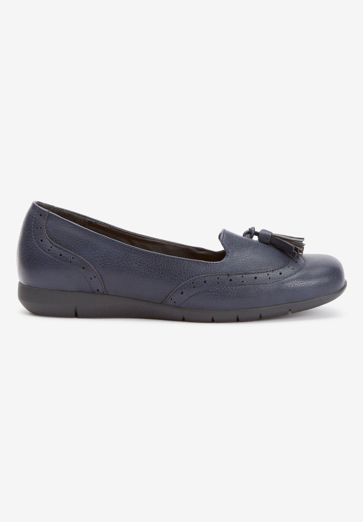 Comfortview The Aster Slip On Flat, Alternate, color, Navy