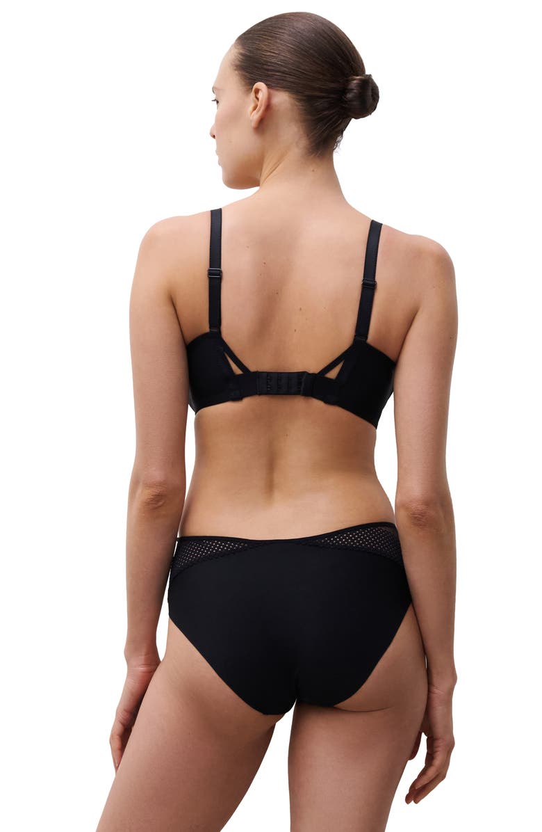 CHANTELLE PULP Plunge Contour Underwire Bra, Alternate, color, Black