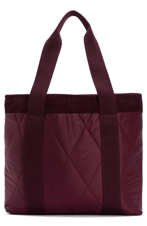 Barbour Healy Mixed Media Tote In Burgundy