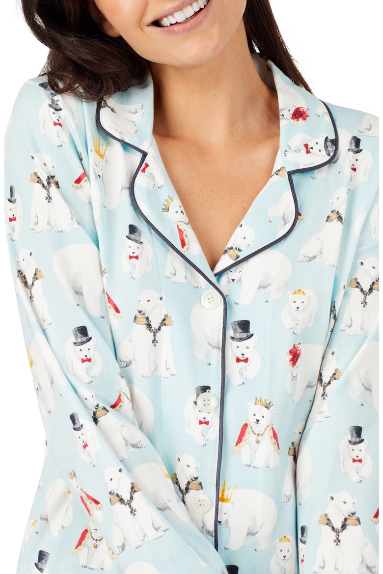 Long Sleeve Print Pajamas, Alternate, color, ARCTIC ARISTOCRATS
