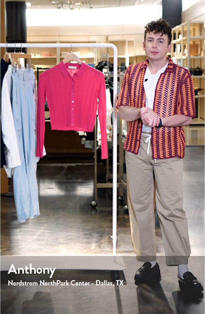 Lottie Collar Rib Silk Blend Cardigan, sales video thumbnail