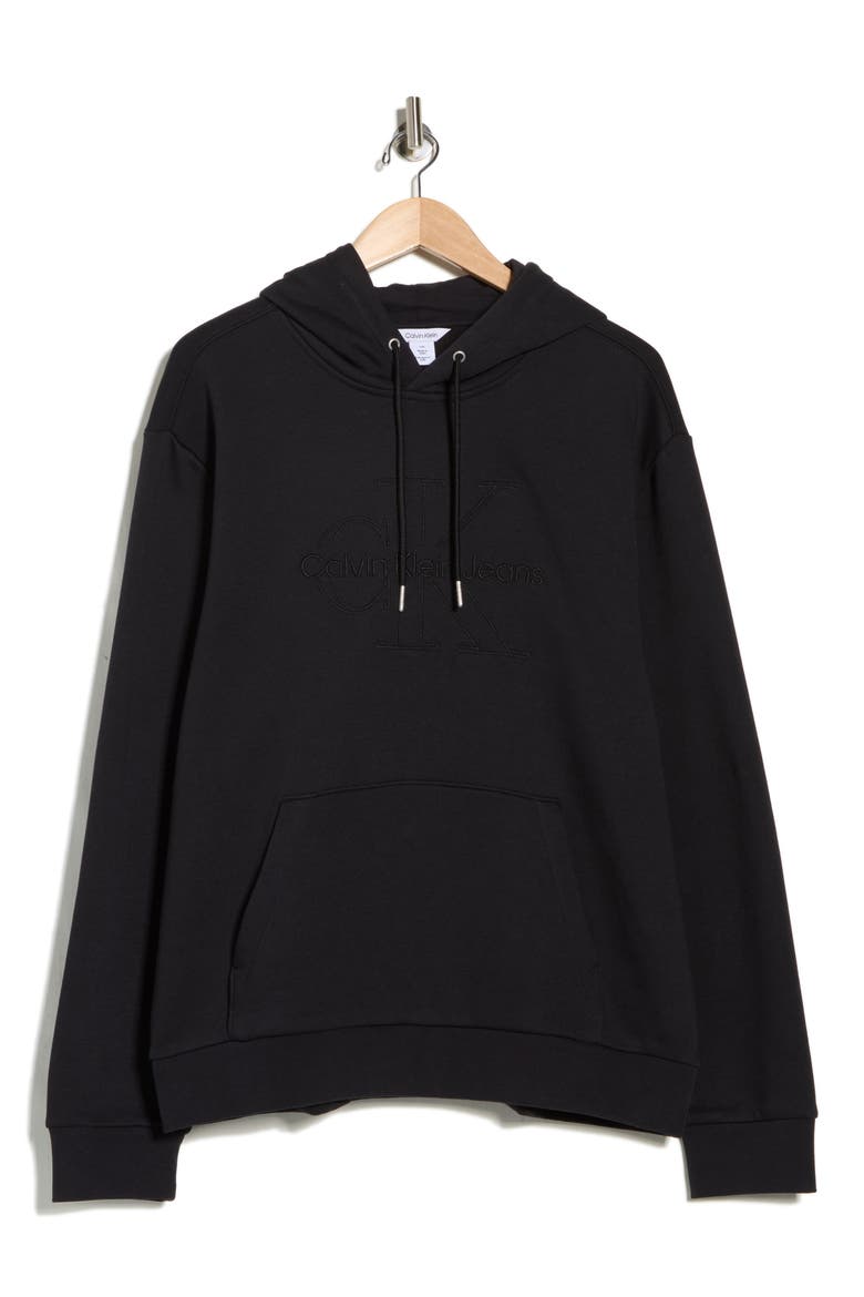 Tonal Logo Hoodie, Alternate, color, BLACK BEAUTY