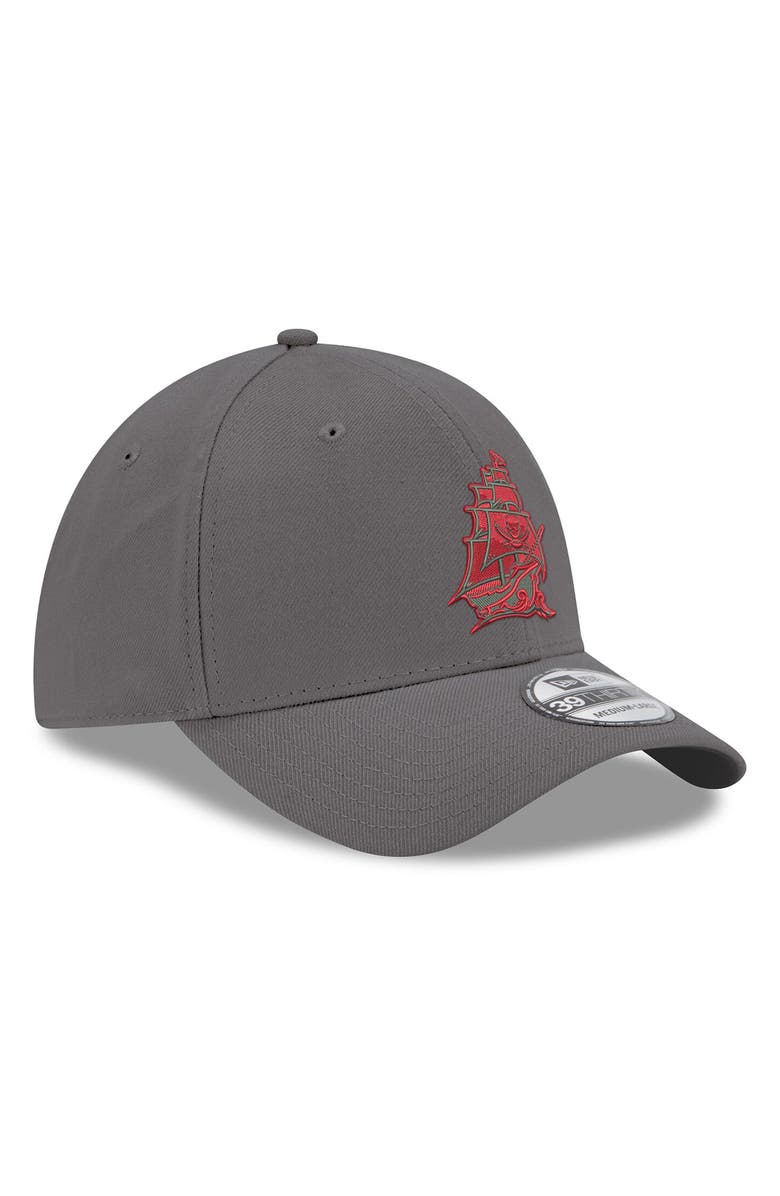 New Era Men's New Era Graphite Tampa Bay Buccaneers Ship Storm 39THIRTY Flex Hat, Alternate, color, 