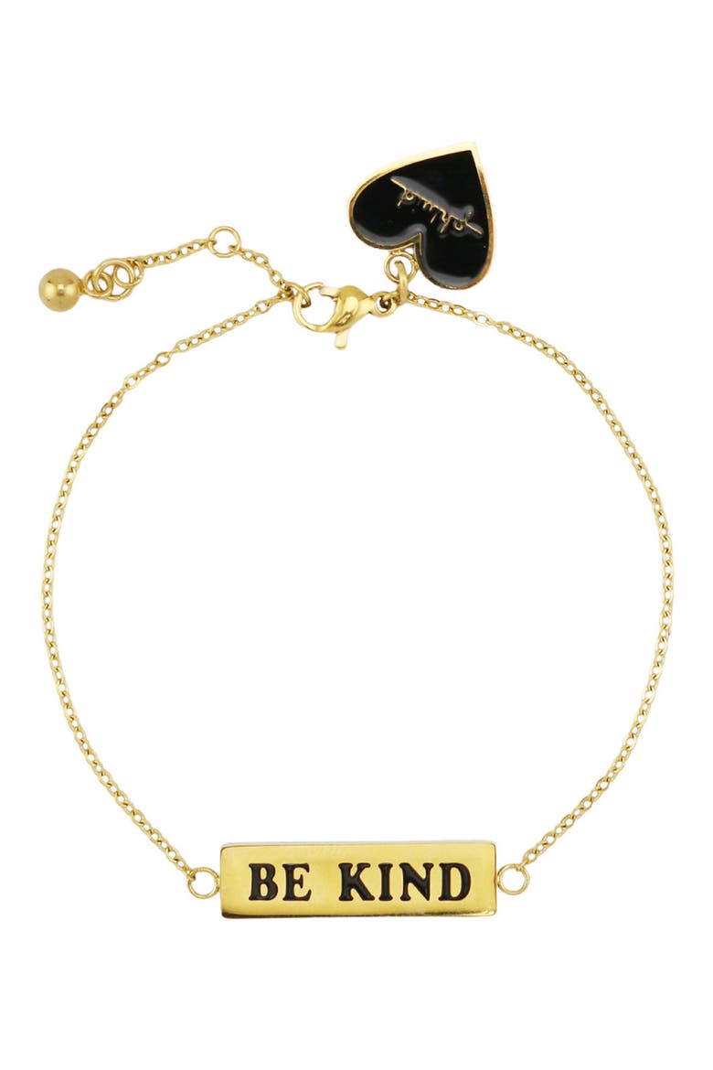 Be Kind Bracelet, Main, color, BLACK