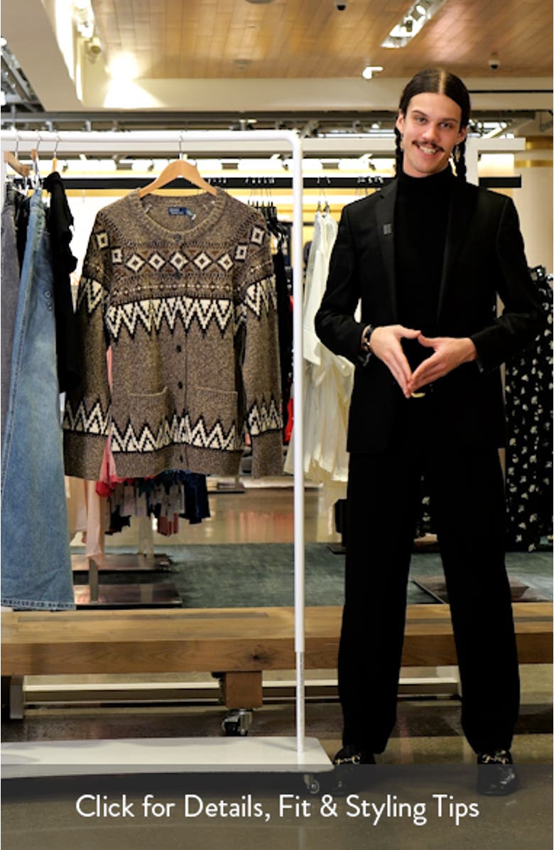 Fair Isle Wool Blend Cardigan, sales video thumbnail