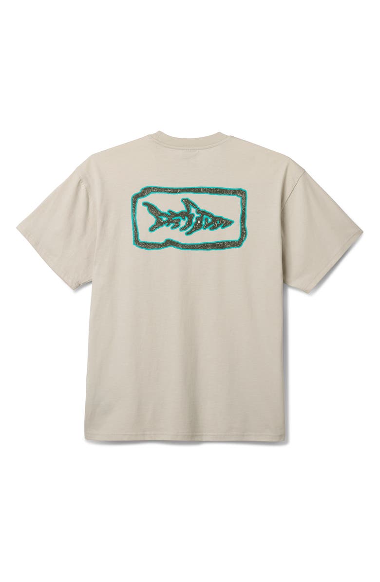 Maui & Sons Fossil Boxy Fit Cotton Graphic T-Shirt, Alternate, color, Cement