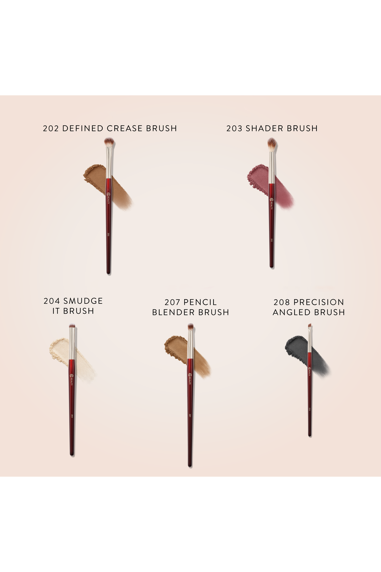 Brush Set for Hooded & Smaller Eyes, Alternate, color, Burgundy