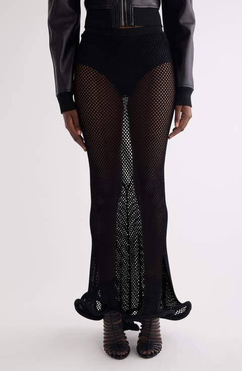 Kickback Mesh Maxi Skirt