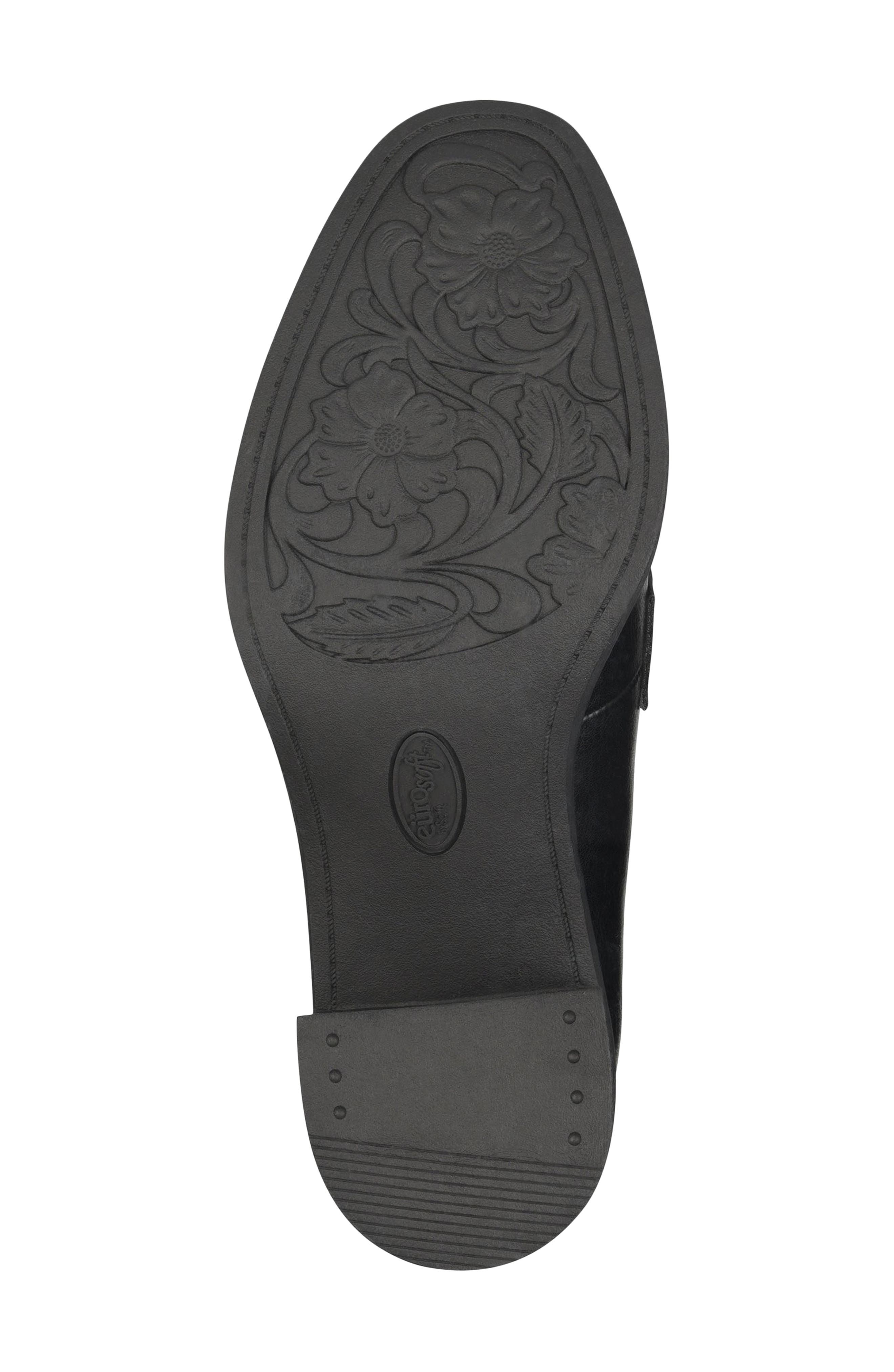 Harrietta Block Heel Loafer, Alternate, color, BLACK