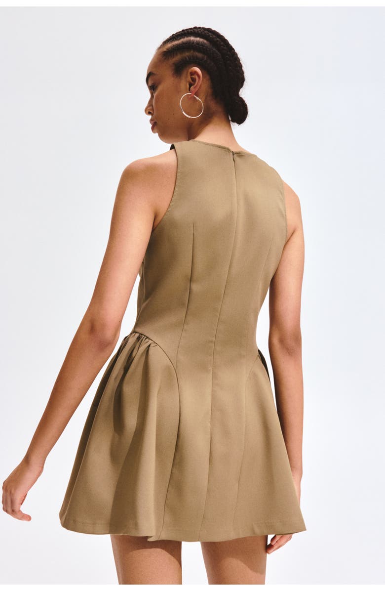 H&M Dress with flared skirt, Alternate, color, Beige