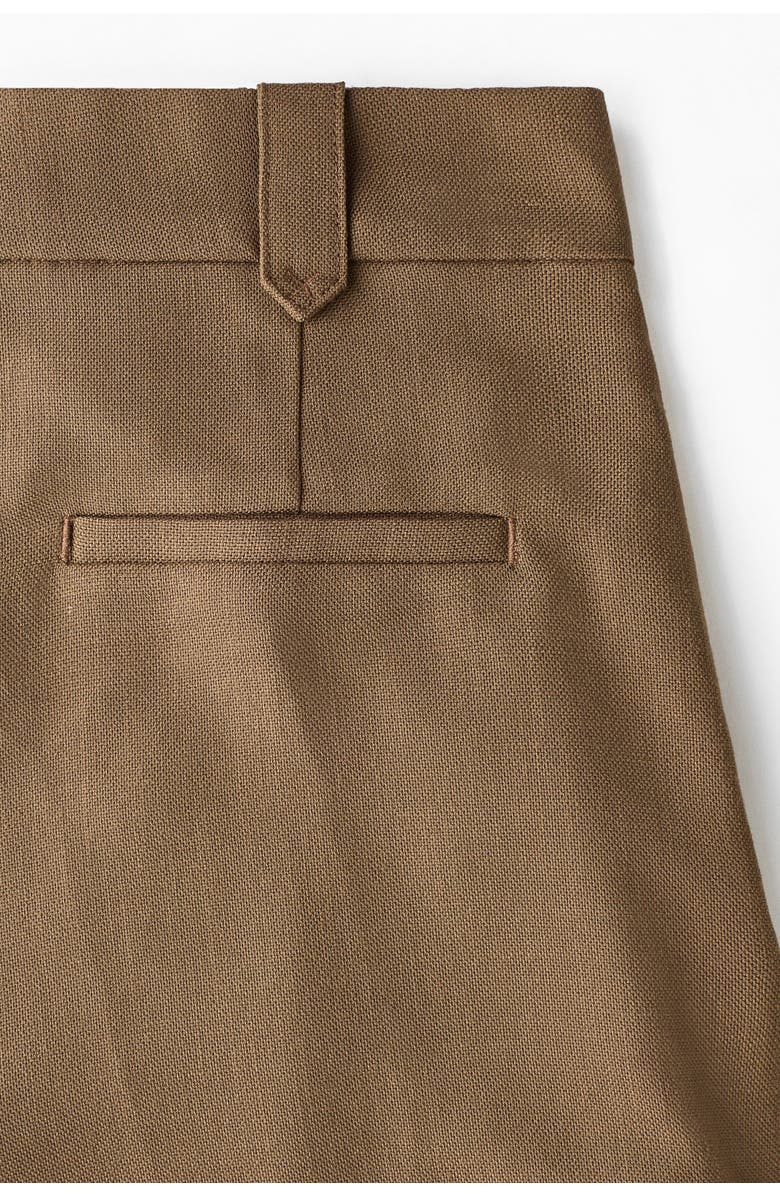 H&M Pleat-front Shorts, Alternate, color, Dark Khaki Green