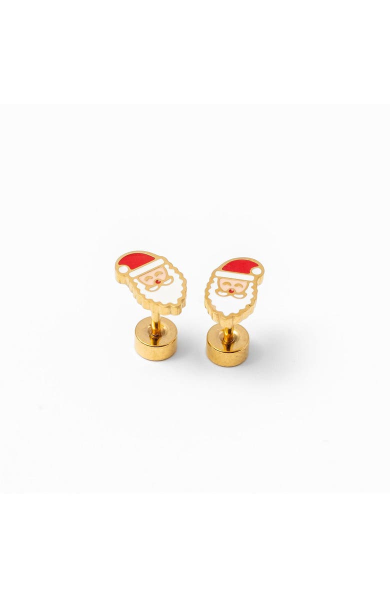 Pip Pop Santa Stud Earrings, Main, color, Multi