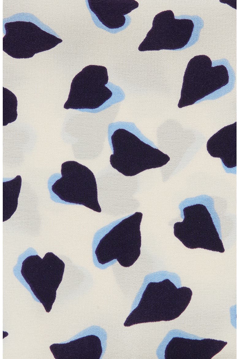 Navy & White Hearts Silk Pocket Square, Alternate, color, NAVY