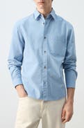 MANGO Relaxed Fit Button-Up Shirt