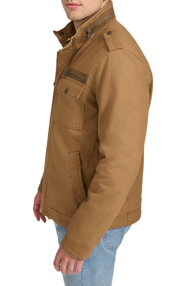 Levi's<sup>®</sup> Washed Cotton Utility Jacket, Alternate, color, Worker Brown