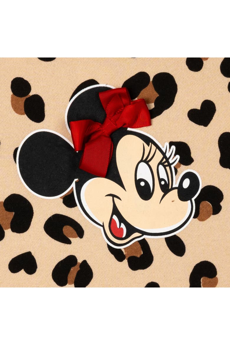 Sweatshirt & Leggings Set, Alternate, color, Minnie Leopard Black