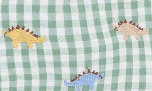 Jojo Maman Bébé Jojo Maman Bebe Dino Embroidered Cotton Overalls