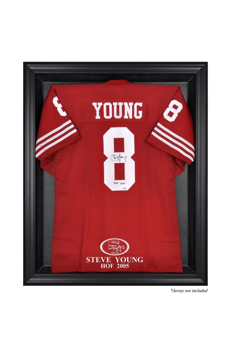 FANATICS AUTHENTIC Steve Young Hall of Fame 2005 Black Framed Logo Jersey Display Case, Main, color, 