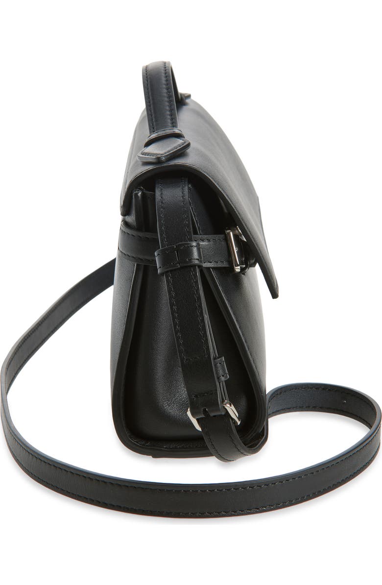 Proenza Schouler Tate Leather Clutch, Alternate, color, Black