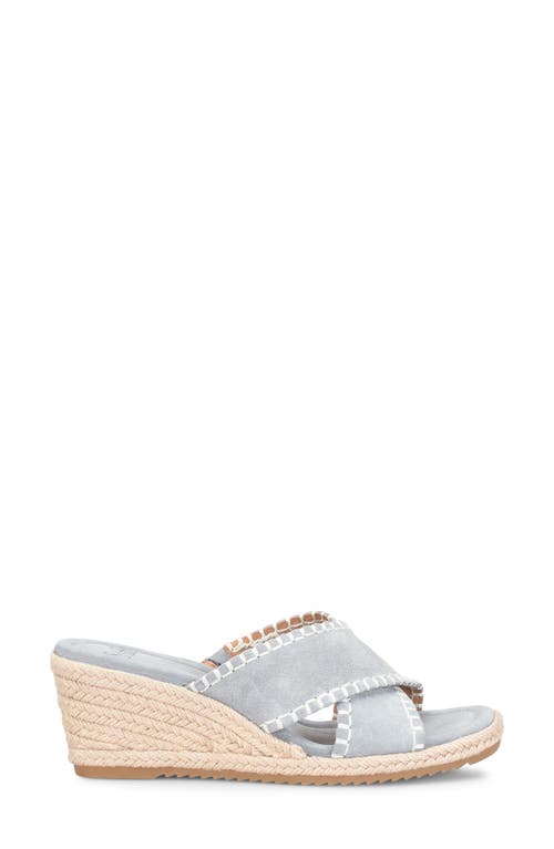 Söfft Indie Espadrille Platform Wedge Slide Sandal In Chambray