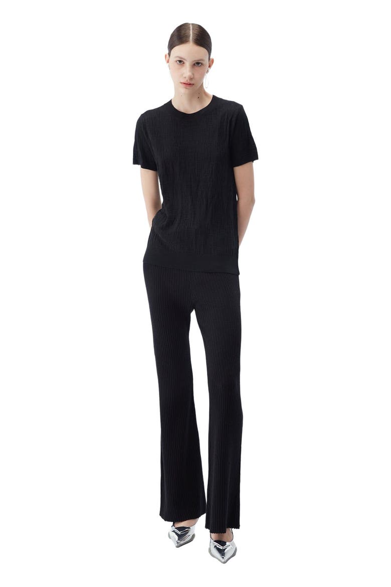 Silk Cashmere T-Shirt, Alternate, color, black