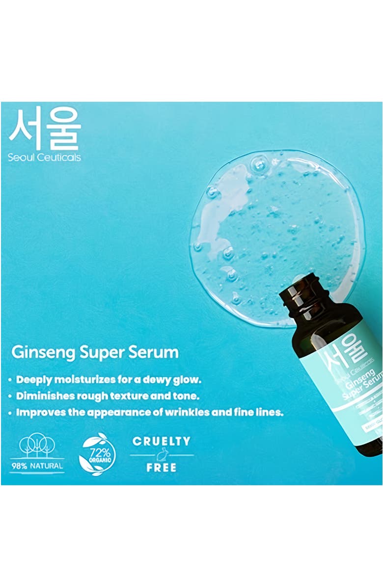 Seoul Ceuticals Korean Skincare Ginseng Super Serum, Alternate, color, Clear