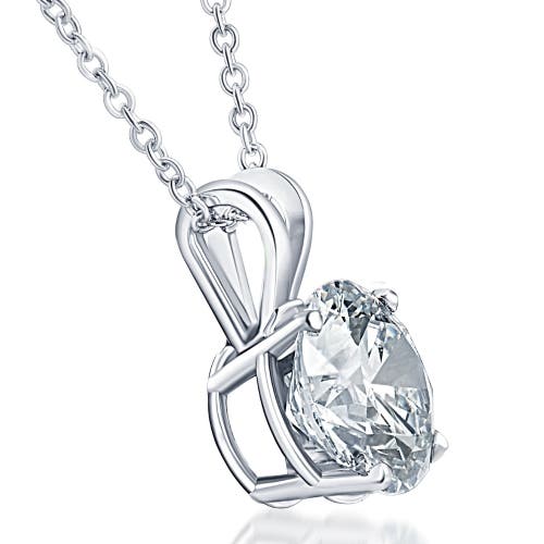 BLISS DIAMOND BLISS DIAMOND CERTIFIED 3CT DIAMOND PENDANT 14K GOLD LAB GROWN NECKLACE 