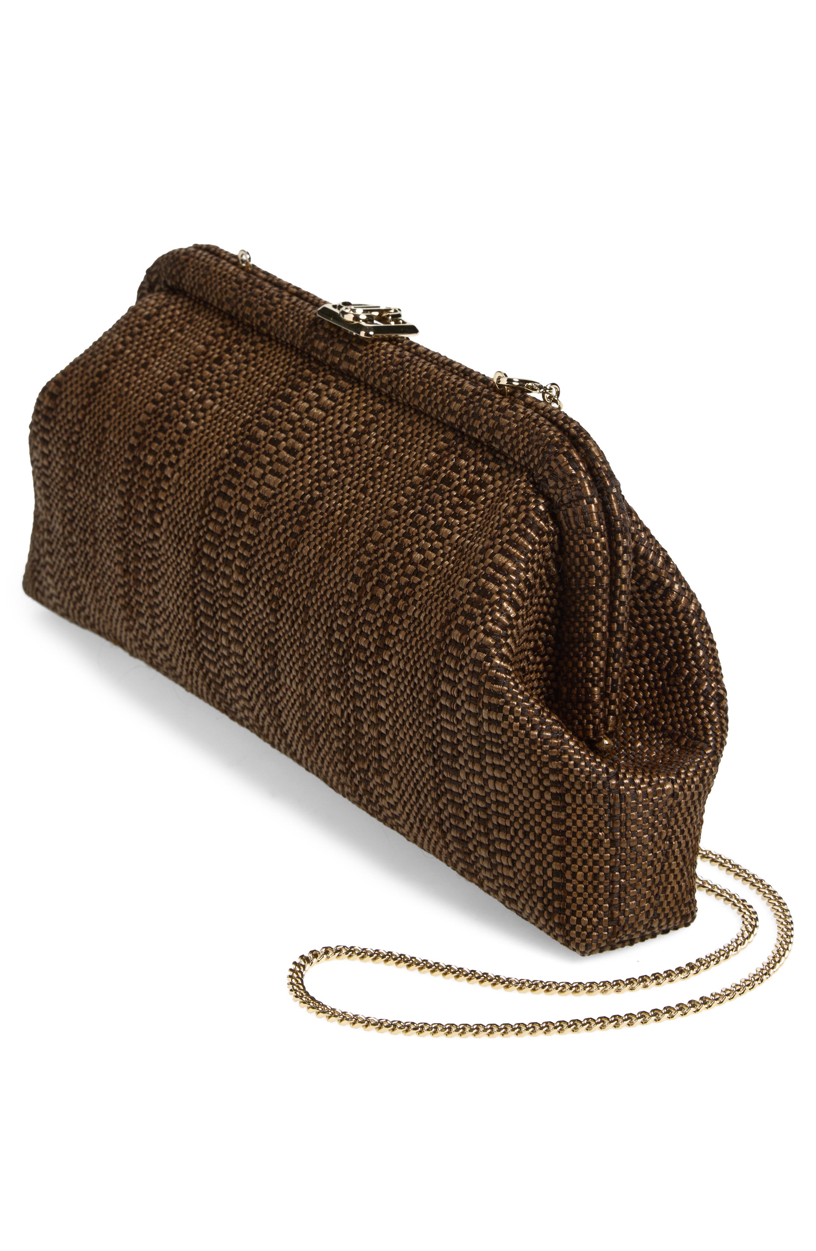 Skylar Raffia Clutch, Alternate, color, TAN/ LIGHT GOLD