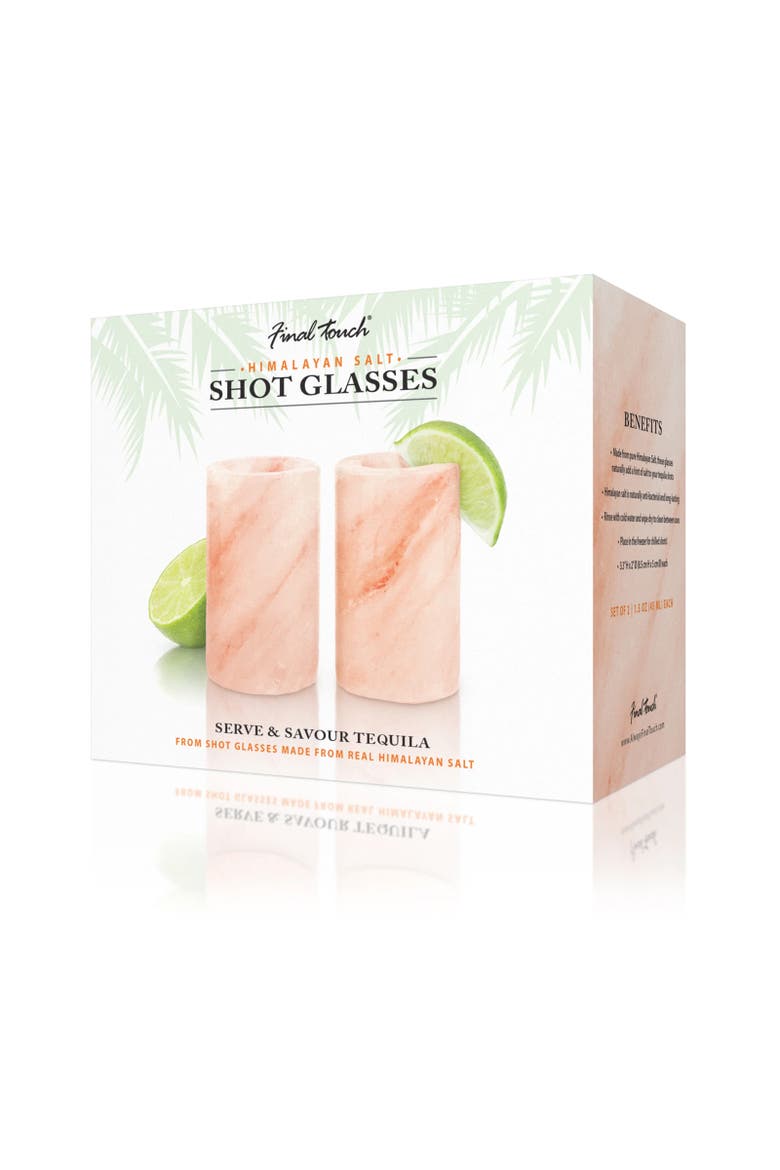 Himalayan Salt Tequila Shot Glasses, Set of 2, 1.5 oz Each, Alternate, color, Pink