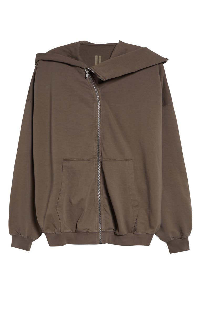 Rick Owens DRKSHDW Mountain Hun Zip Hoodie, Main, color, Dust