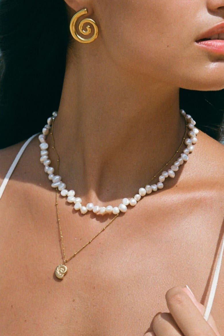 Sunseeker Choker, Alternate, color, Pearl