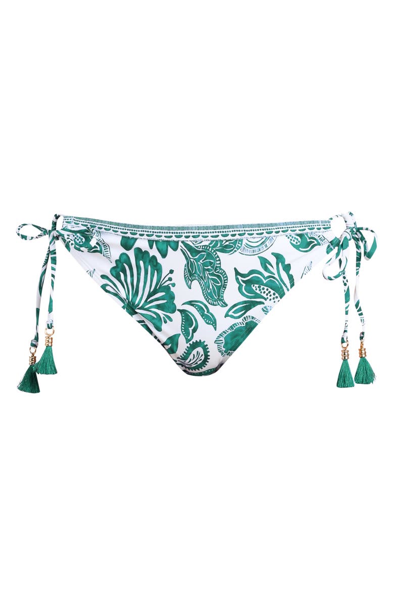 La Blanca Botanical Brocade Side Tie Bikini Bottoms, Alternate, color, Jungle