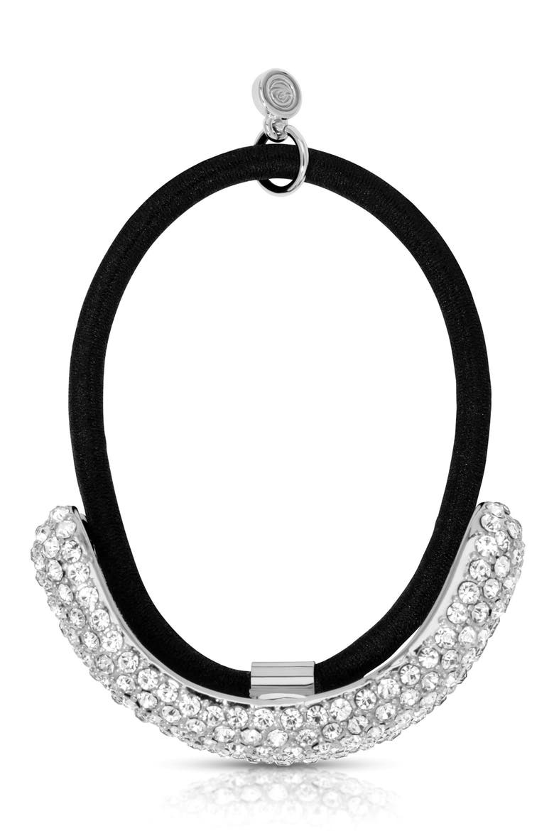 Crystal Sparkle Ponytail Holder, Alternate, color, SILVER