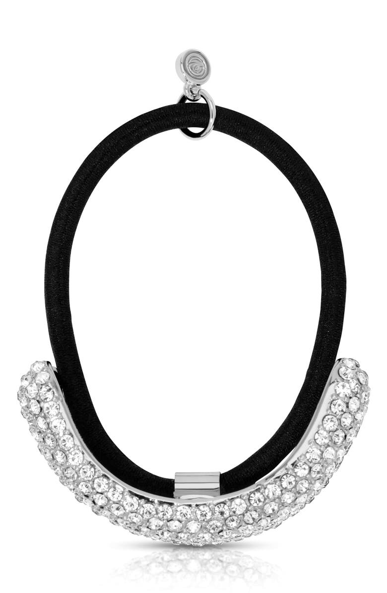 Ettika Crystal Sparkle Ponytail Holder, Alternate, color, Silver