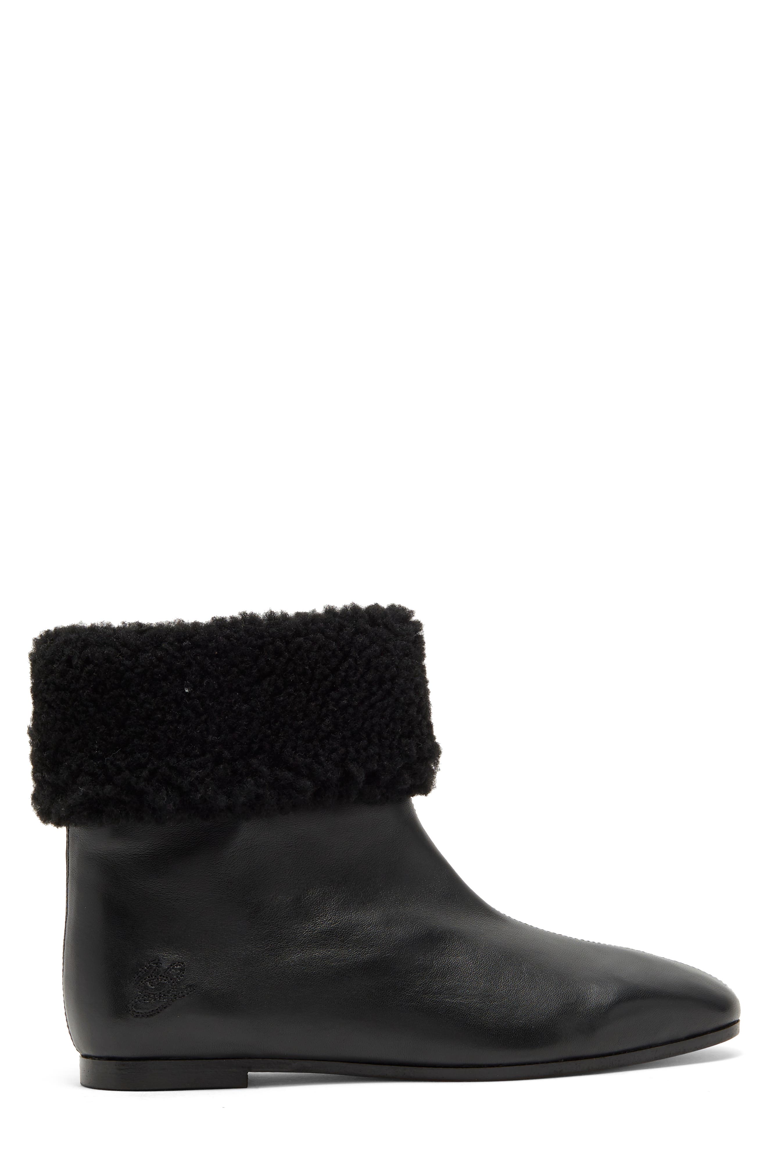 Mansur Gavriel Genuine Shearling Cuff Bootie, Alternate, color, 
