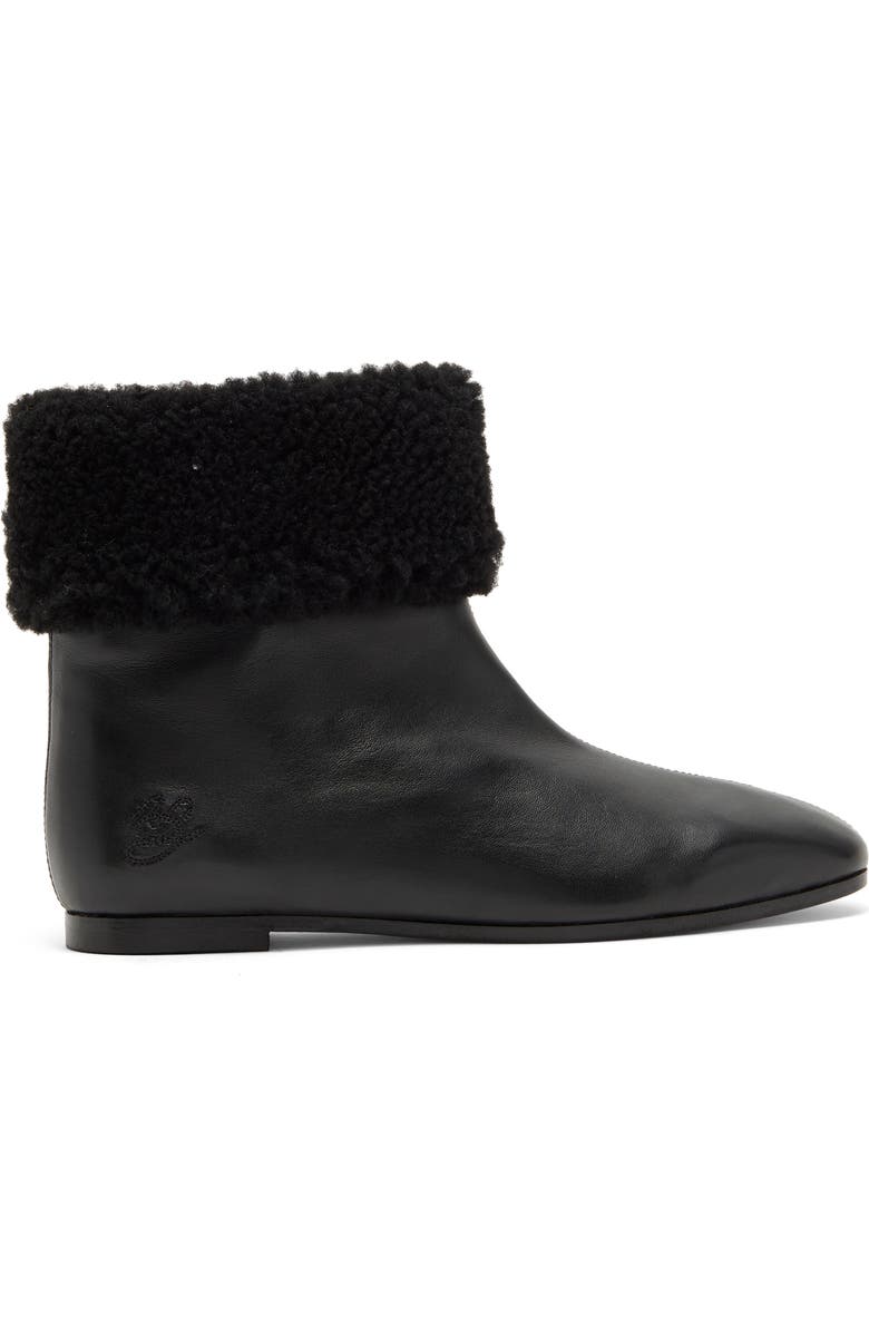 Mansur Gavriel Genuine Shearling Cuff Bootie, Alternate, color,