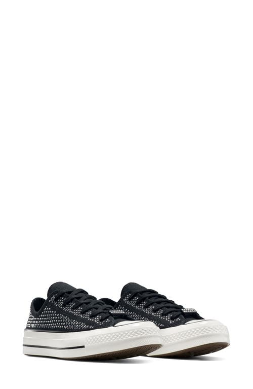 Converse Unisex Chuck 70 Swarovski® Embellished Canvas Low Top Sneaker In Black