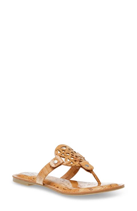 Gotie Laser Cut Studded Thong Sandal (Women)
